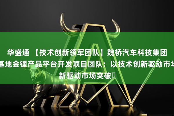 华盛通 【技术创新领军团队】魏桥汽车科技集团—德州基地金锂产品平台开发项目团队：以技术创新驱动市场突破​